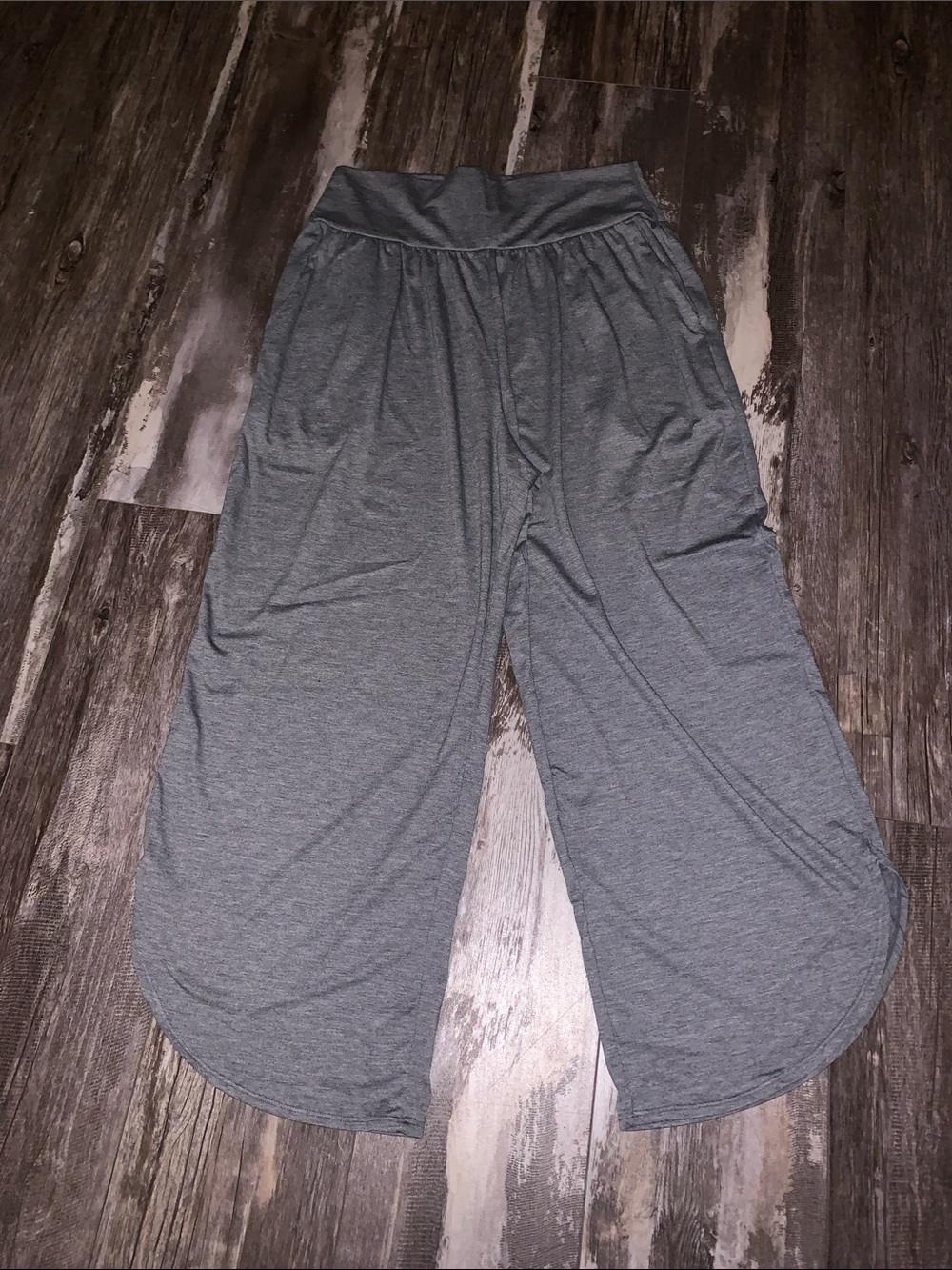 HALARA Charcoal Gray Wide Leg Lounge Pants